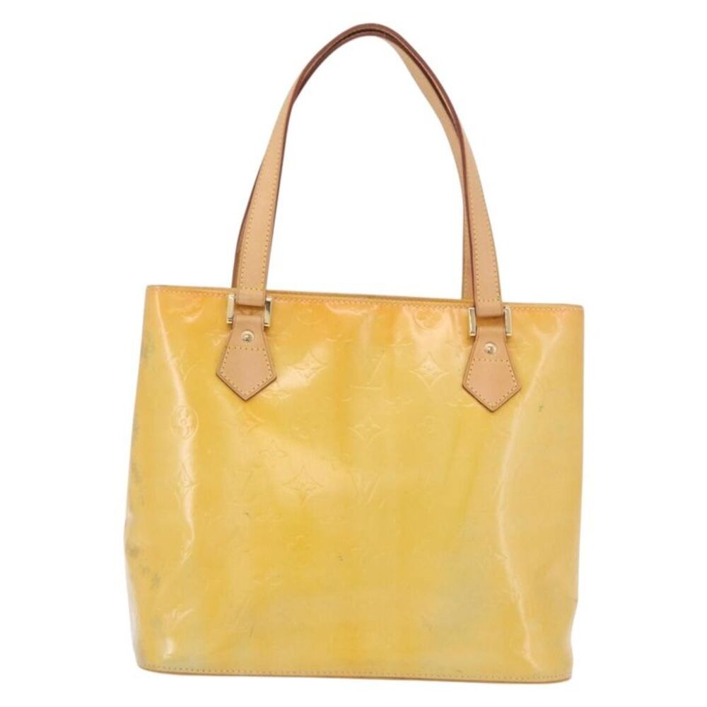 Louis Vuitton Houston Monogram Vernis Yellow Patent_Leather Handbag